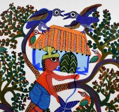 Vibrant Artwork of Gond Art by Padma Shree Durgabai Vyam