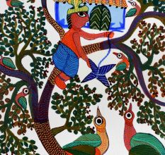 Vibrant Artwork of Gond Art by Padma Shree Durgabai Vyam