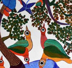 Vibrant Artwork of Gond Art by Padma Shree Durgabai Vyam
