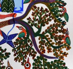 Vibrant Artwork of Gond Art by Padma Shree Durgabai Vyam