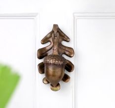 Antique Iron Acorn Door Knocker in Vintage Finish