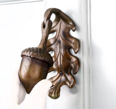 Antique Iron Acorn Door Knocker in Vintage Finish
