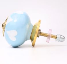 Turquoise Heart Knob (1)
