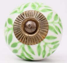 Green Decorative Leaf Drawer Knob
