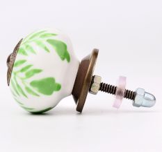 Green Decorative Leaf Drawer Knob