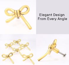 Gold Metal Bow Dresser Knob