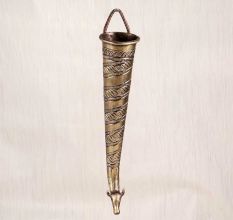 Handmade Brown Finish Brass Nandi Head Pipe for Temple