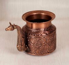 Beautiful Copper Water Pot with Spout in Antique Brown Finish