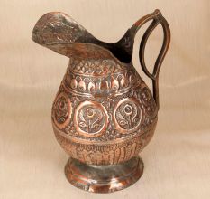 Beautifully Engraved Copper Jug in Islamic Art for Vintage Collection