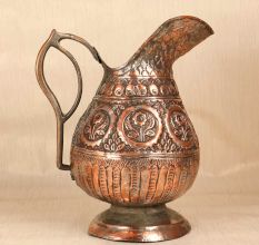 Beautifully Engraved Copper Jug in Islamic Art for Vintage Collection