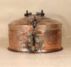 Islamic Art Premium Copper Jewelry Box from Hyderabad for Decor