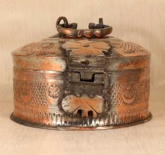 Islamic Art Premium Copper Jewelry Box from Hyderabad for Decor