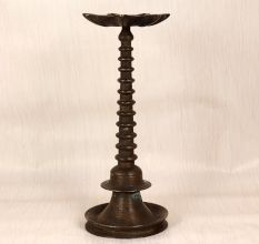 Handmade 7 Jyots Vintage Brass Oil Lamp for Hindu Rituals
