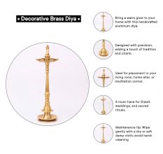 Handcrafted 7 Jyots Finest Brass Oil Lamp for Home Decoration