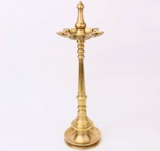 Handcrafted 7 Jyots Finest Brass Oil Lamp for Home Decoration