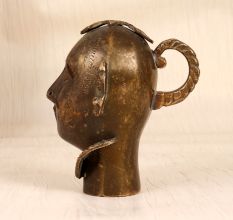 Finest Handmade Gauri Head Statue Made of Brass for Decor