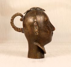 Finest Handmade Gauri Head Statue Made of Brass for Decor