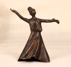 Dark Finish Finest Brass Lady Dancing Statue for Decoration