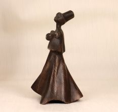 Dark Finish Finest Brass Lady Dancing Statue for Decoration
