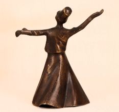 Dark Finish Finest Brass Lady Dancing Statue for Decoration
