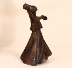 Dark Finish Finest Brass Lady Dancing Statue for Decoration