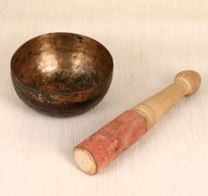Vintage Finish Handmade Bell Metal Singing Bowl for Meditation