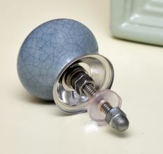 Grey Crackle Ceramic Drawer Knob