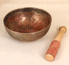 Vintage Brown Finish Bell Metal Singing Bowl for Meditation