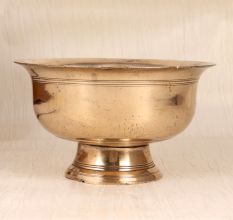 Brown Handmade Brass Holy God Bathtub Pot for Prayer Room