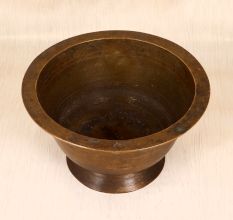 South Indian Art Brass Holy Pot in Brown Finish for Decor