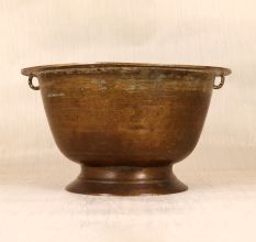 South Indian Art Brass Holy Pot in Brown Finish for Decor