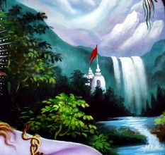 Lord Shiva Calendar Art Paper Painting for Prayer Room