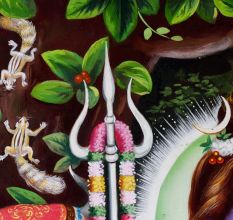 Lord Shiva Calendar Art Paper Painting for Prayer Room