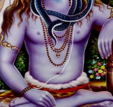 Lord Shiva Calendar Art Paper Painting for Prayer Room