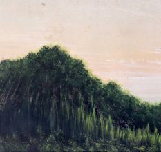 Hand-Painted Paper Painting of Scenery for Home Decoration