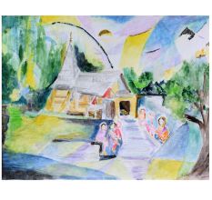 Beautiful Scenery Canvas Painting by Artist Rosemarie Gorke