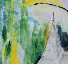 Beautiful Scenery Canvas Painting by Artist Rosemarie Gorke