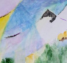 Beautiful Scenery Canvas Painting by Artist Rosemarie Gorke