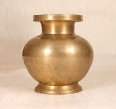 Traditional Handmade Brass Holy Pot Lota for Hindu Rituals
