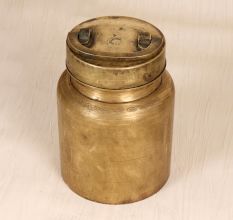 Finest Brass Holy Ganga Jali Water Pot with Lid for Rituals