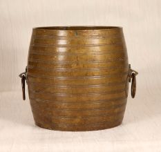 Traditional South Indian Brass Measurement Bowl in Vintage Finish
