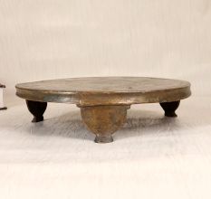 Handcrafted Traditional Brass Chapati Board in Vintage Finish