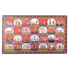 Beautiful Pattachitra Painting of Lord Krishna's Life for Decoration