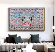 Lord Krishna's Leela Pattachitra Painting on Cloth Paper for Home Decor
