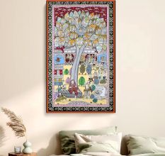 Beautiful Pattachitra Painting of Ramcharitmanas Sundar Kaand on Cloth Paper