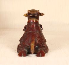 Handcrafted Engraved Brass Camel Statue in Vintage Finish