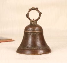 Traditional Finest Brass Temple Bell with Loop for Prayer Room