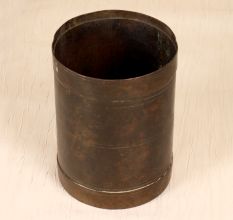 Plain Brown Finish Vintage Brass Rice Measurement Pot