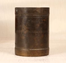 Plain Brown Finish Vintage Brass Rice Measurement Pot