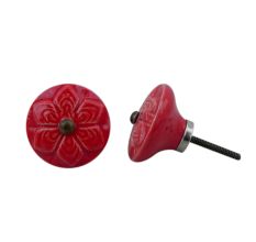 Red Wheel Flower Knob (1)